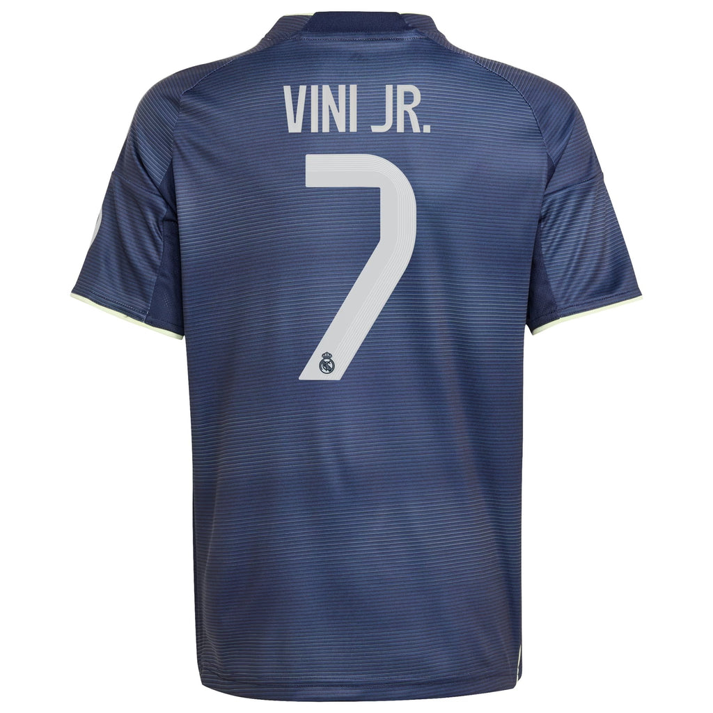 Vini Jr. Real Madrid Youth 2025/26 Away Player Jersey - Blue