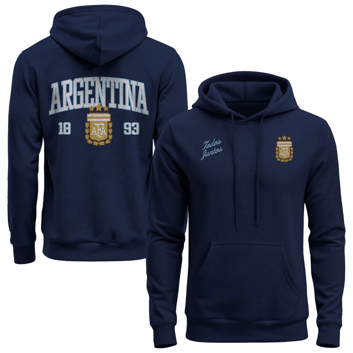Argentina National Team Wordmark Hoodie - Navy