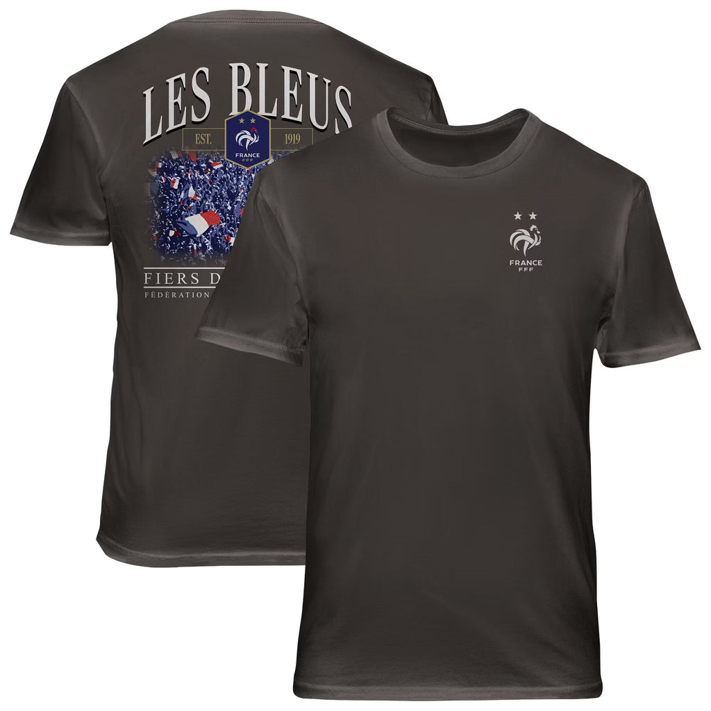 France National Team Wordmark Cotton T-Shirt - Gray