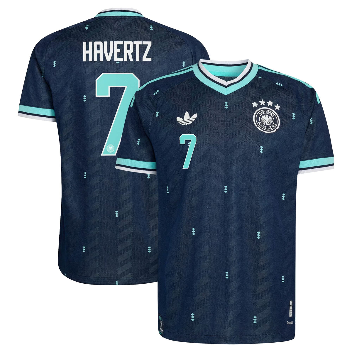 Kai Havertz Germany National Team  2026 Away On-Field  Jersey - Navy