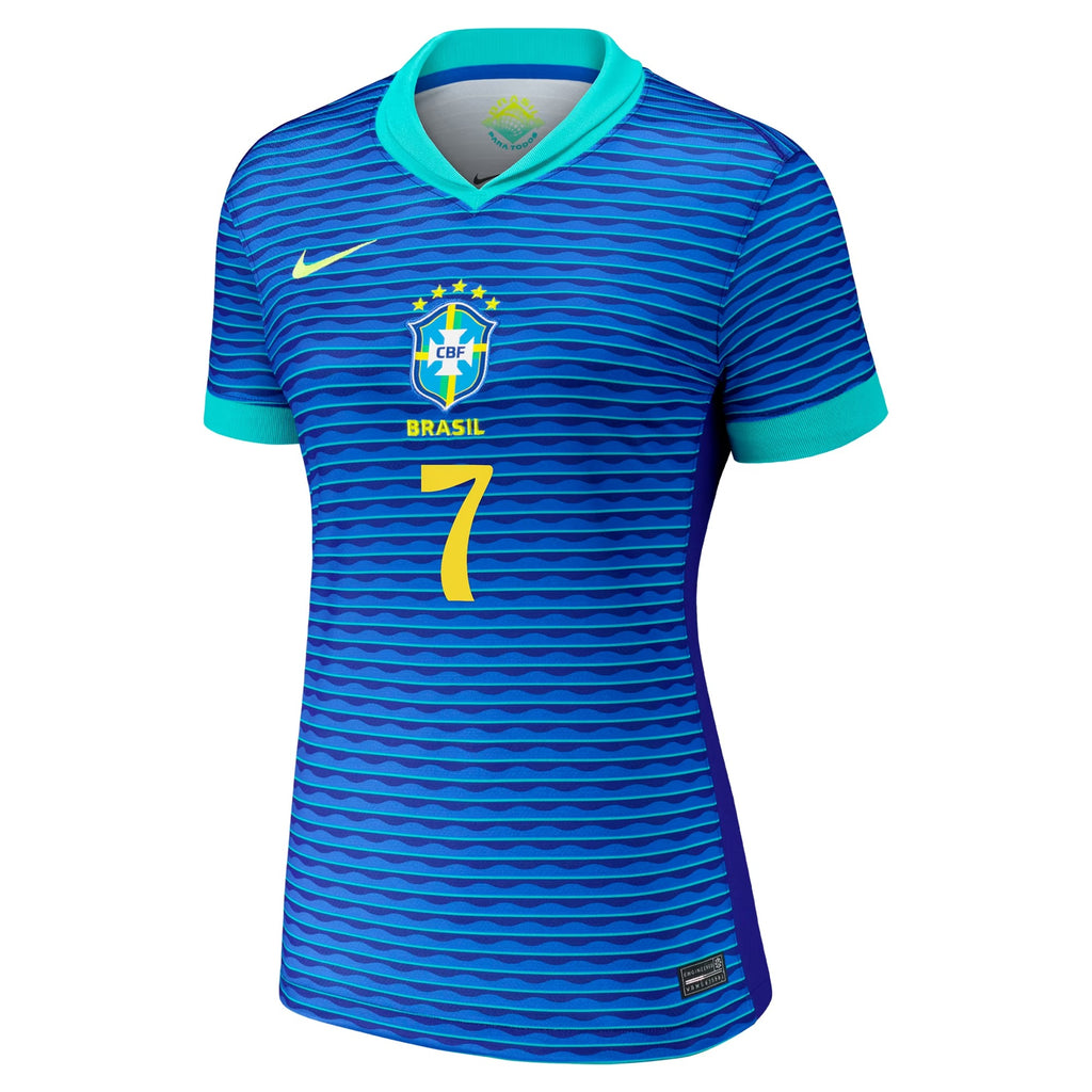 Vini Jr. Brazil National Team Women's 2024 Away Jersey - Blue