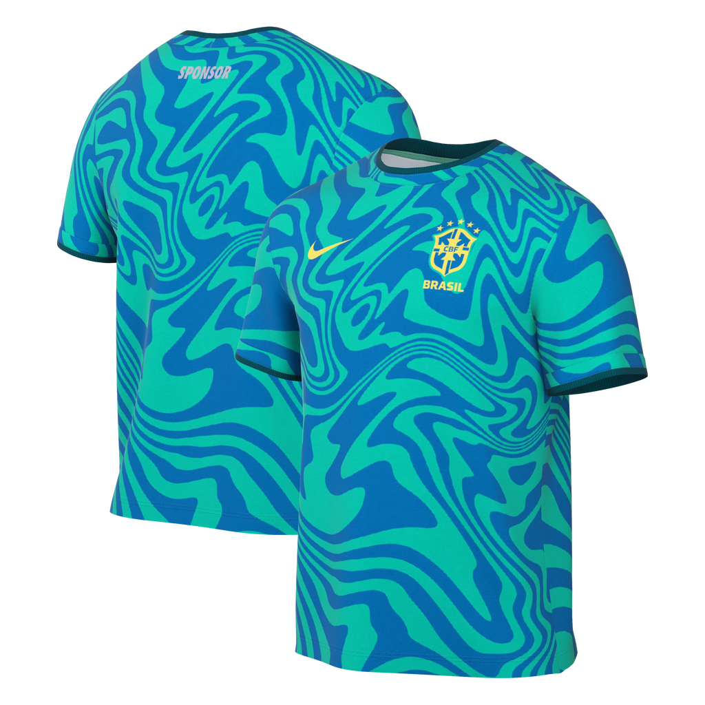 Brazil National Team 2026 Academy Pro Pre-Match Top - Green