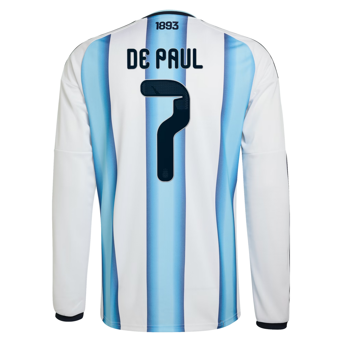 Rodrigo De Paul Argentina National Team2026 Home  Sleeve Jersey - White