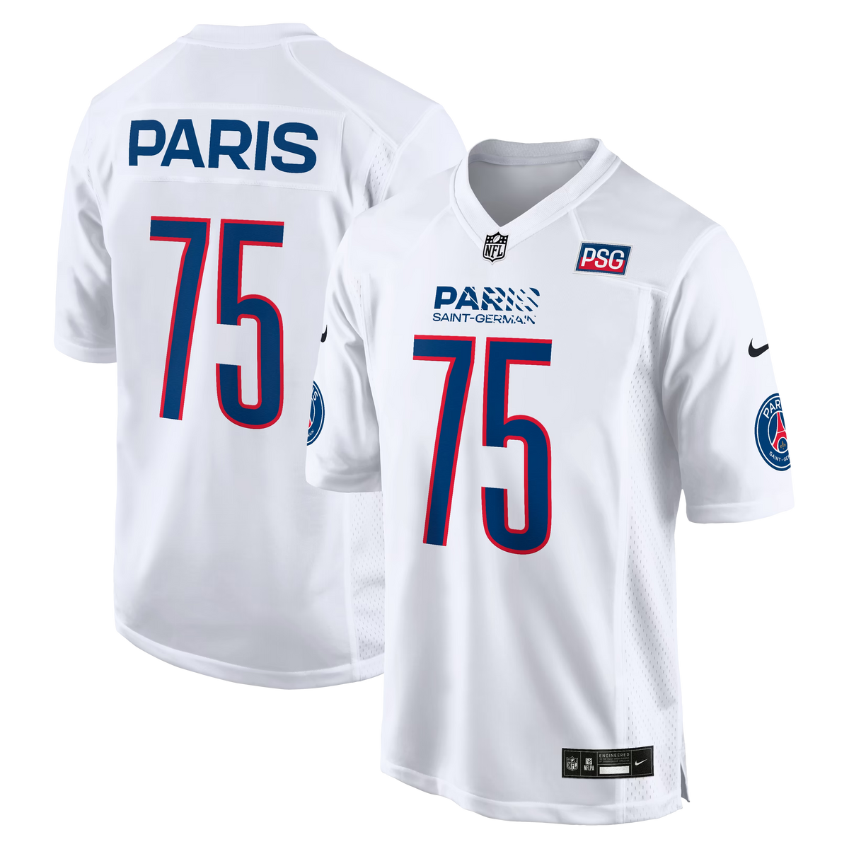 Paris Saint-Germain 2025 Soccer x NFL Game Jersey - White