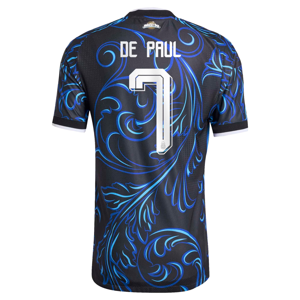 Rodrigo De Paul Argentina National Team 2026 Away On-Field Jersey - Black