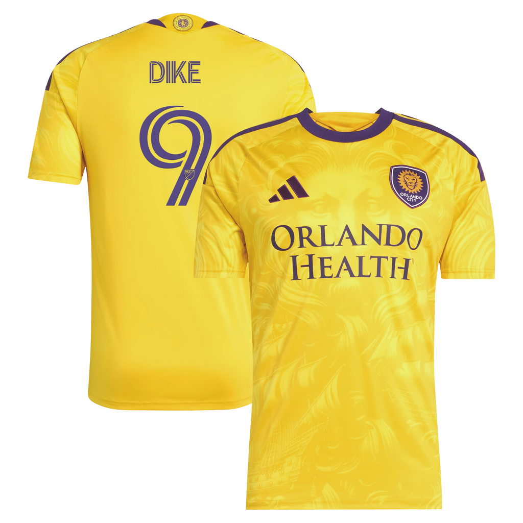 Daryl Dike Orlando City SC  2026 Sunken Treasure Kit Secondary Jersey - Yellow