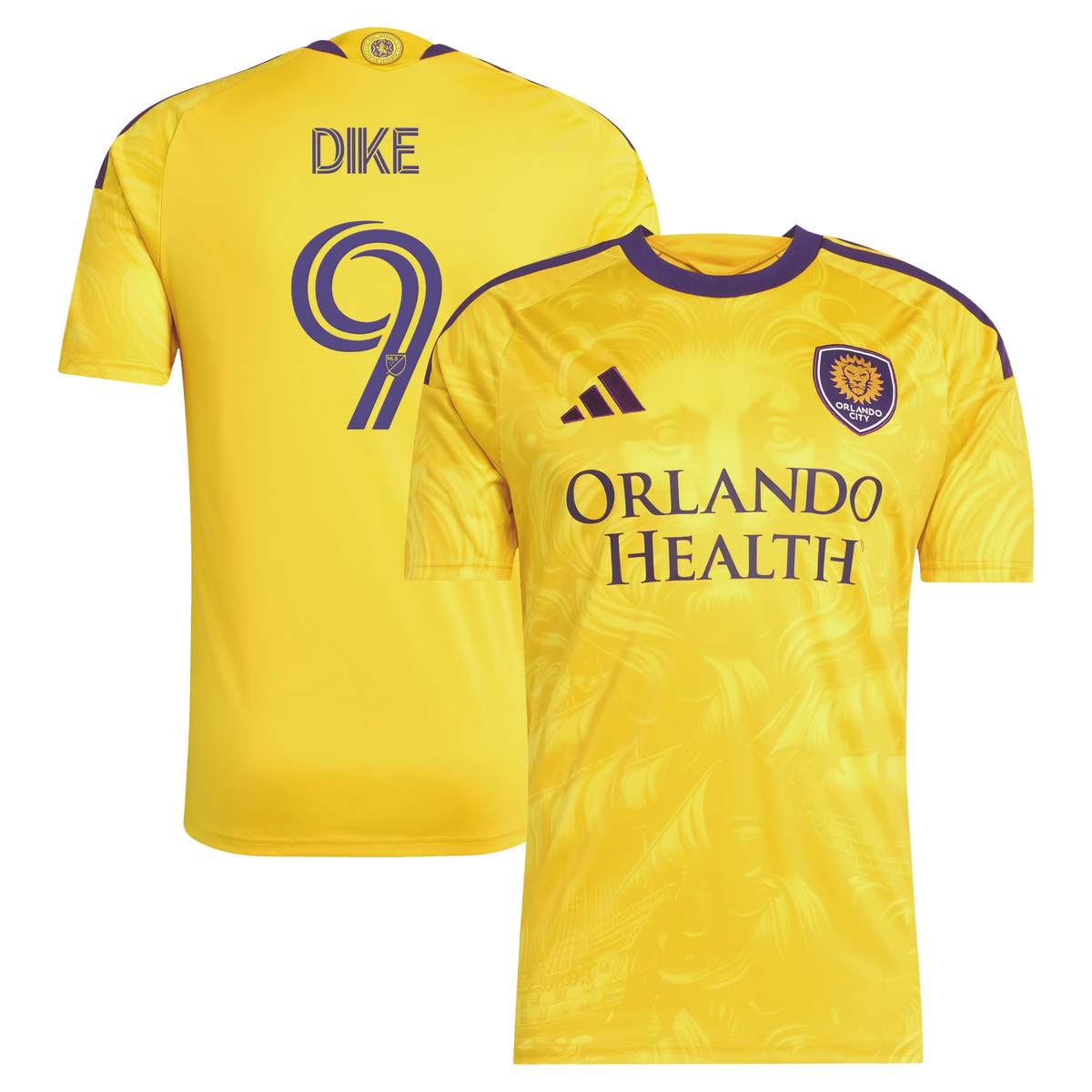Daryl Dike Orlando City SC  2026 Sunken Treasure Kit Secondary Jersey - Yellow