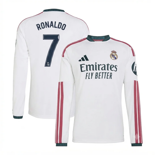 Cristiano Ronaldo  Real Madrid 2026/27 Home Long Sleeve Jersey - White