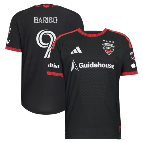 Tai Baribo D.C. United 2026 Black-and-Red Kit On-Field Patch Jersey - Black
