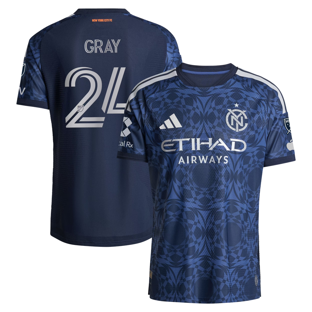 Tayvon Gray New York City FC 2026 The All Nations Kit On-Field Patch Jersey - Blue