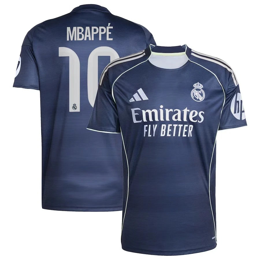 Kylian Mbappé Real Madrid  2025/26 Away Player Jersey - Blue