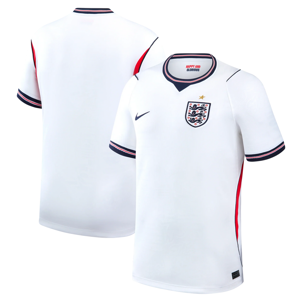 England National Team 2026 Home Stadium Jersey - White/Obsidian