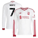 Florian Wirtz Liverpool 2026/27 Away Long Sleeve Jersey - White