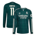 Rodrygo Real Madrid 2026/27 Away Long Sleeve Jersey - Green