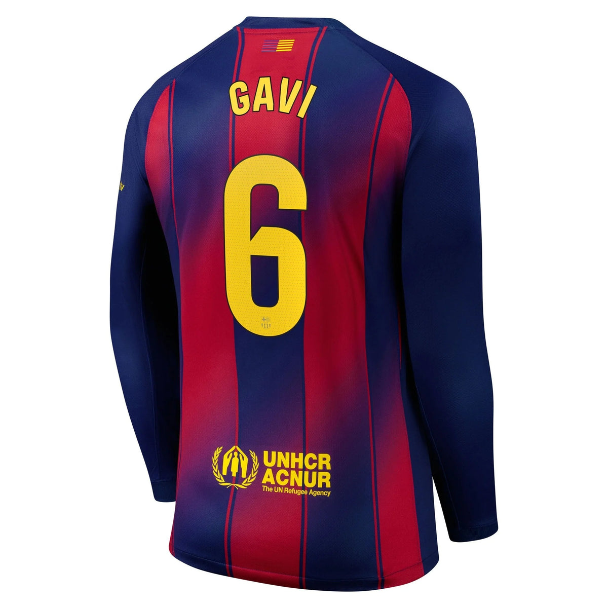 Gavi Barcelona 2025/26 Home Long Sleeve Jersey - Navy