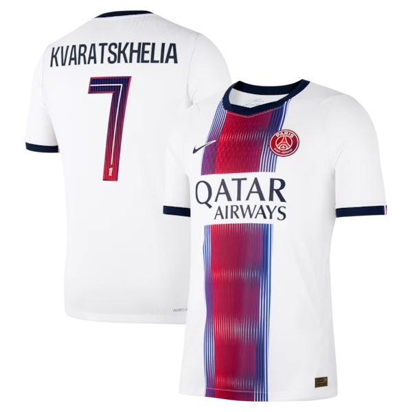 Khvicha Kvaratskhelia Paris Saint-Germain 2026/27 Away Match Jersey - White