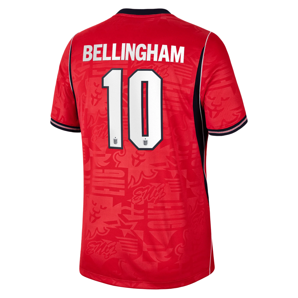 Jude Bellingham England National Team 2026 Away Stadium Jersey - Red