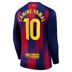 Lamine Yamal Barcelona 2025/26 Long Sleeve Player Jersey - Blue