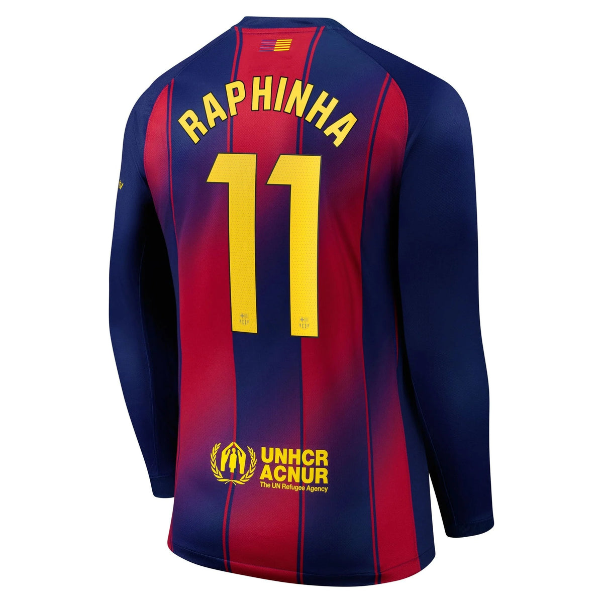 Raphinha Barcelona 2025/26 Home Long Sleeve Jersey - Navy