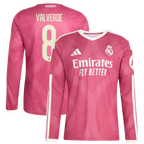 Federico Valverde Real Madrid 2026/27 Third Long Sleeve Jersey - Pink