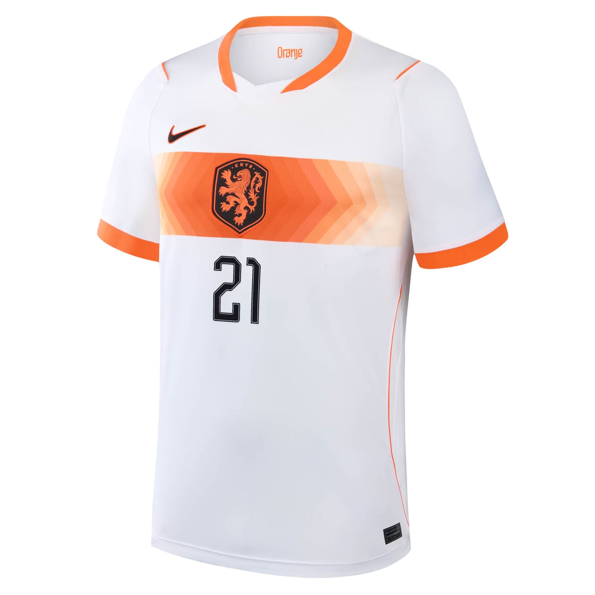 Frenkie de Jong Netherlands National Team 2026 Away Stadium Jersey - White