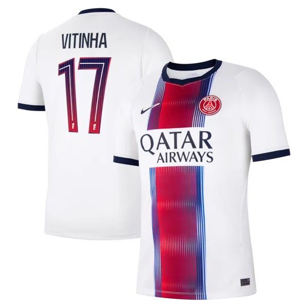 Vitinha Paris Saint-Germain 2026/27 Away Stadium  Jersey White