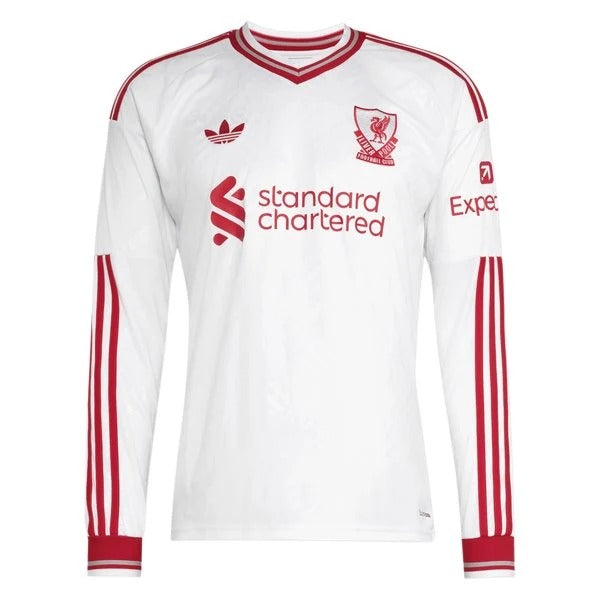 Florian Wirtz Liverpool 2026/27 Away Long Sleeve Jersey - White