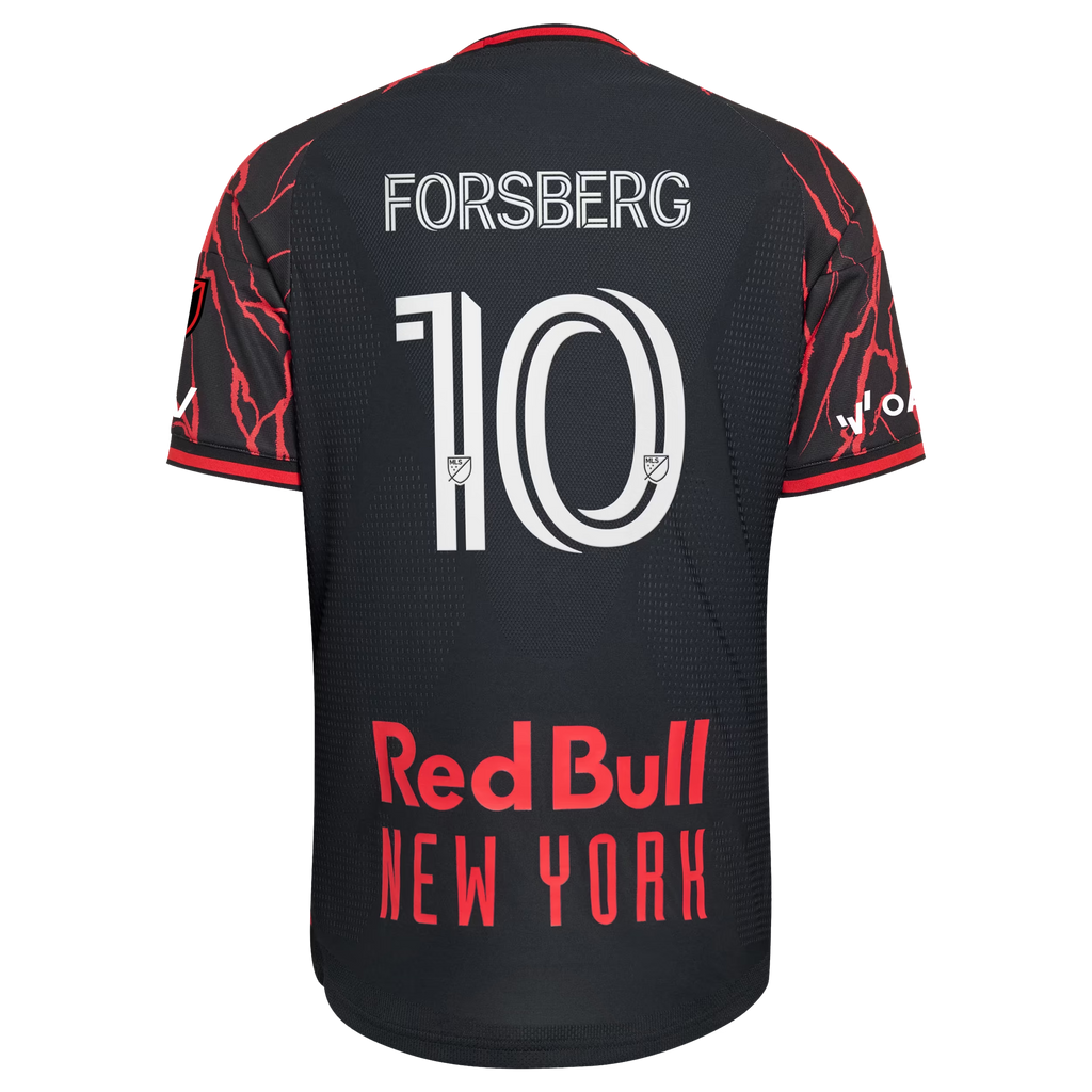 Emil Forsberg New York Red Bulls 2026 The Rooted Kit On-Field Patch Jersey - Black