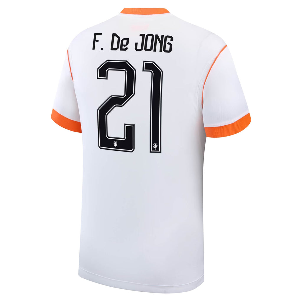 Frenkie de Jong Netherlands National Team 2026 Away Stadium Jersey - White