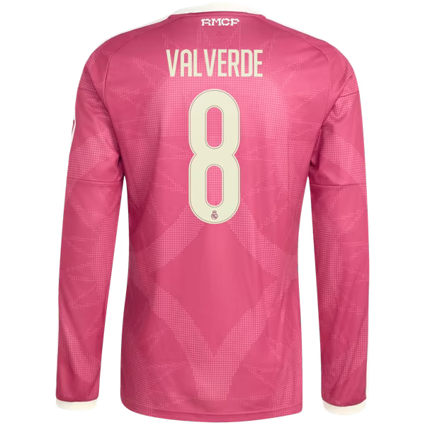 Federico Valverde Real Madrid 2026/27 Third Long Sleeve Jersey - Pink