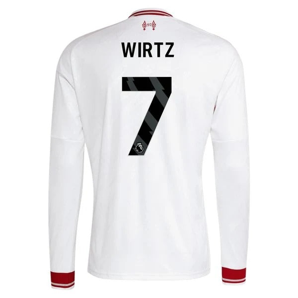 Florian Wirtz Liverpool 2026/27 Away Long Sleeve Jersey - White