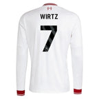 Florian Wirtz Liverpool 2026/27 Away Long Sleeve Jersey - White