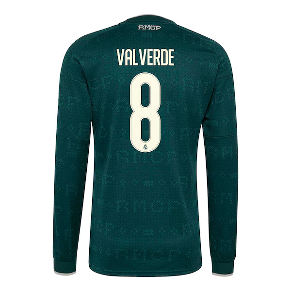 Federico Valverde Real Madrid 2026/27 Away Long Sleeve Jersey - Green