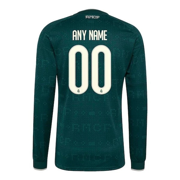 Real Madrid 2026/27 Away Custom Long Sleeve Jersey - Green