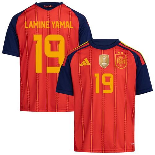 Lamine Yamal Spain National Team Youth 2026 FIFA World Cup Champions Jersey - Red