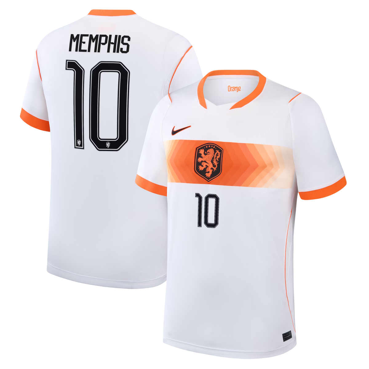 Memphis Depay Netherlands National Team  2026 Away Stadium Jersey - White