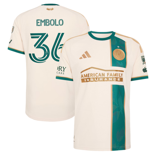 Breel Embolo Atlanta United FC 2026 Spirit of '96 On-Field  Patch Jersey - Tan