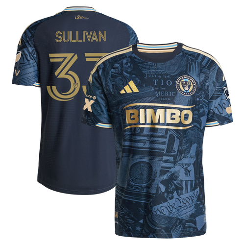 Quinn Sullivan Philadelphia Union 2026 1776 Kit On-Field Patch Jersey - Navy