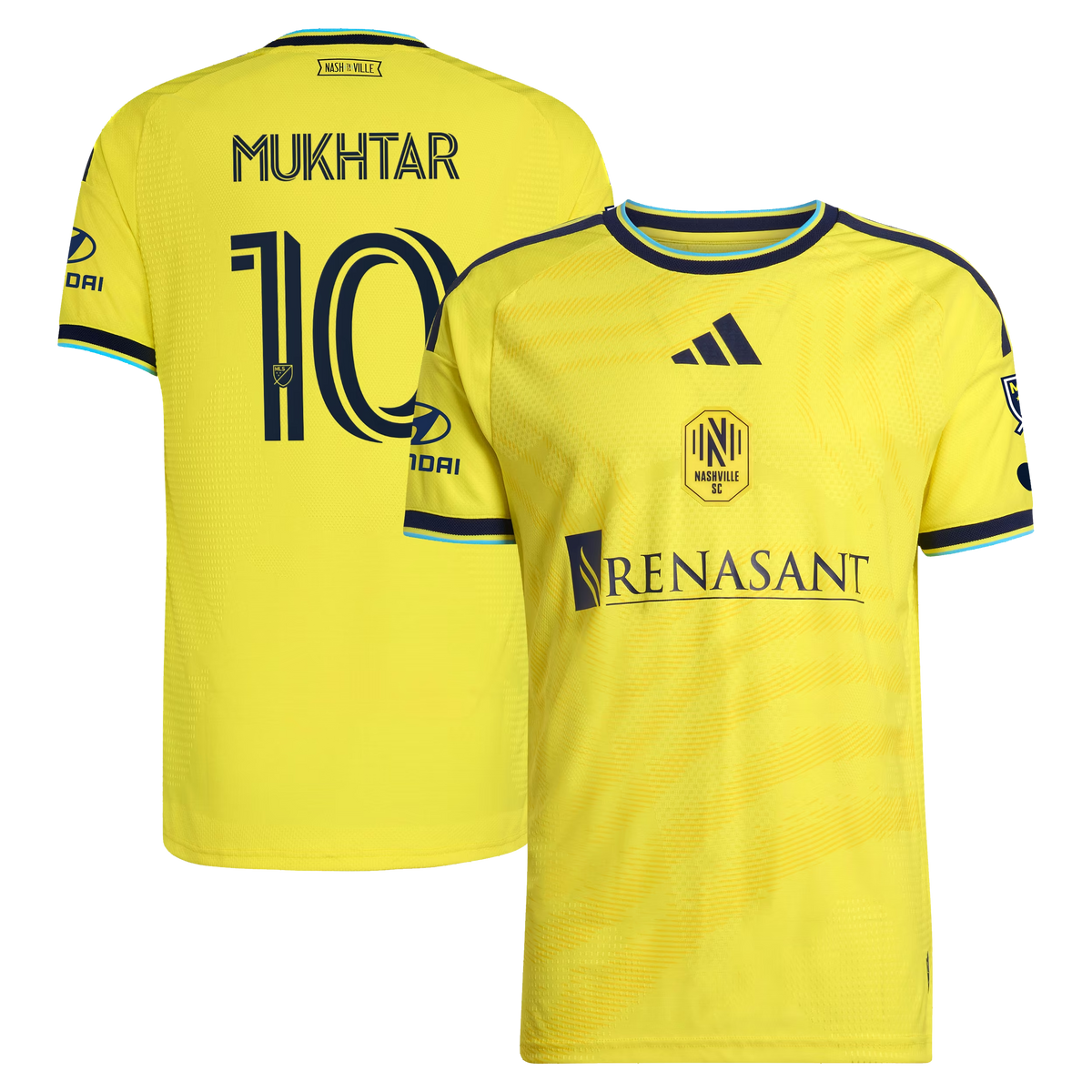Hany Mukhtar Nashville SC 2026 The Reverb Kit On-Field Patch Jersey - Yellow
