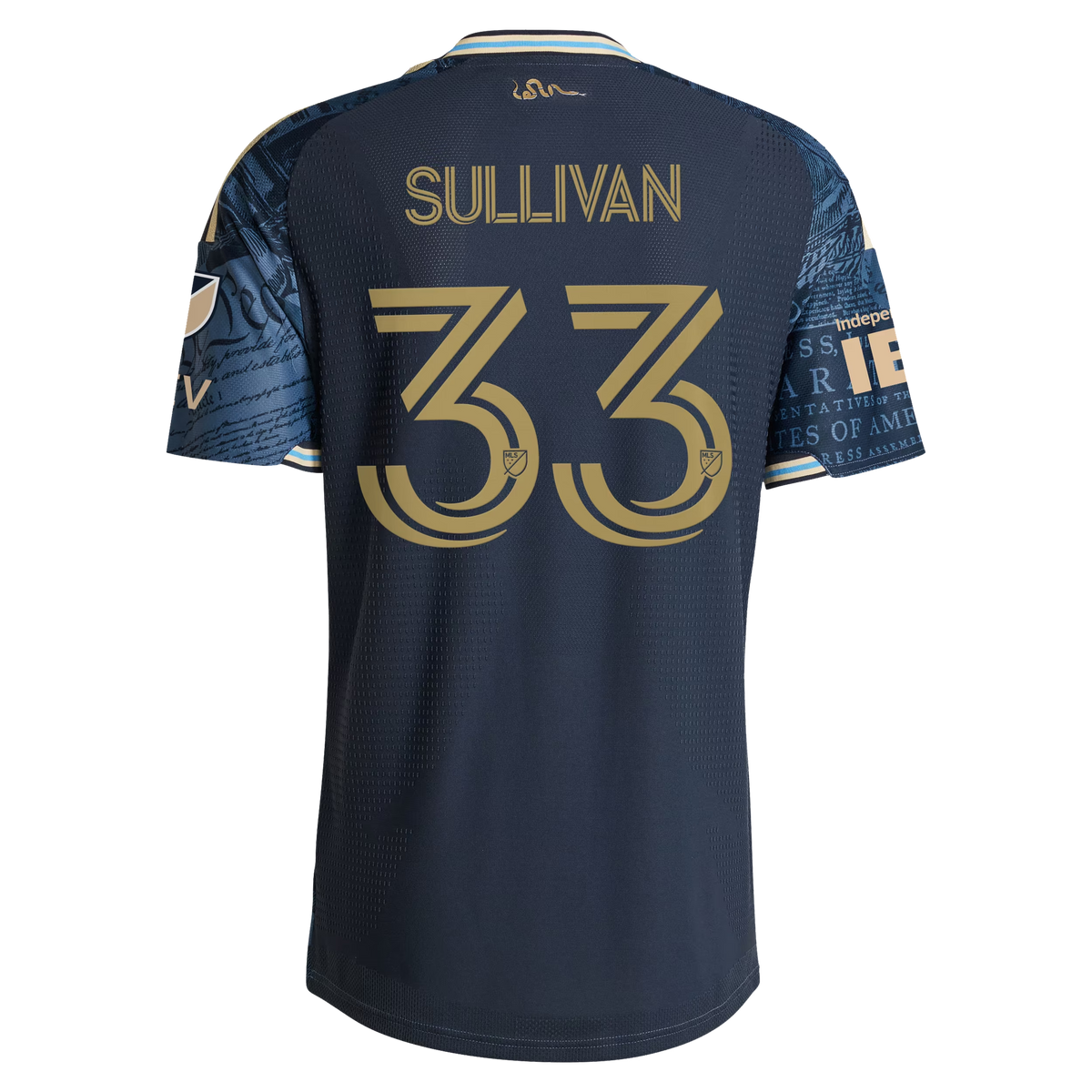 Quinn Sullivan Philadelphia Union 2026 1776 Kit On-Field Patch Jersey - Navy