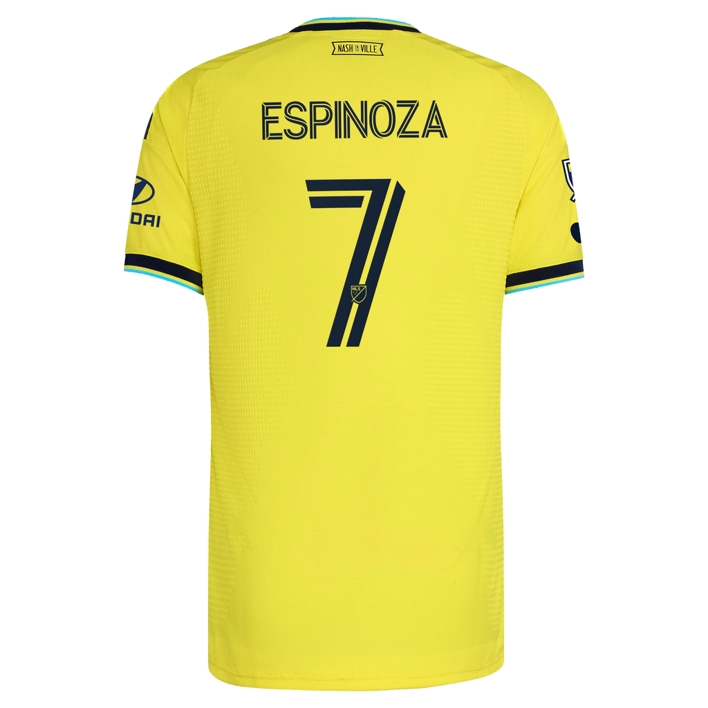 Cristian Espinoza Nashville SC 2026 The Reverb Kit On-Field Patch Jersey - Yellow