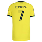 Cristian Espinoza Nashville SC 2026 The Reverb Kit On-Field Patch Jersey - Yellow