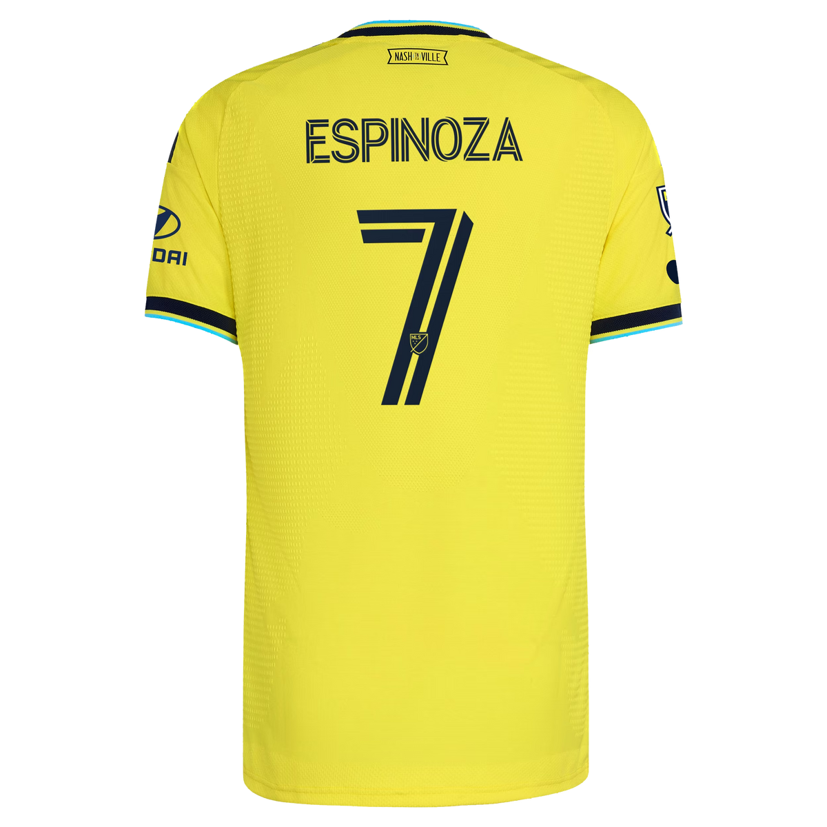 Cristian Espinoza Nashville SC 2026 The Reverb Kit On-Field Patch Jersey - Yellow