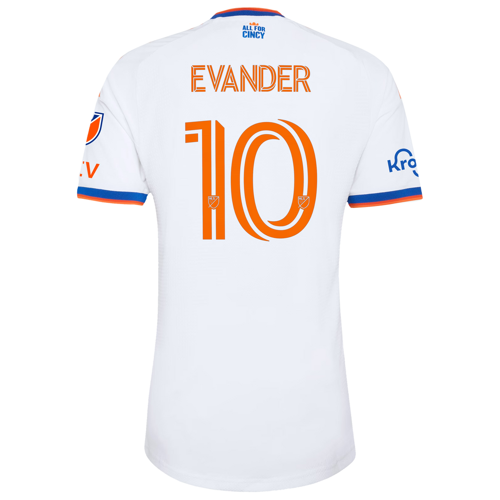 Evander da Silva Ferreira FC Cincinnati 2026 The Seven Hills Kit On-Field Patch Jersey - White