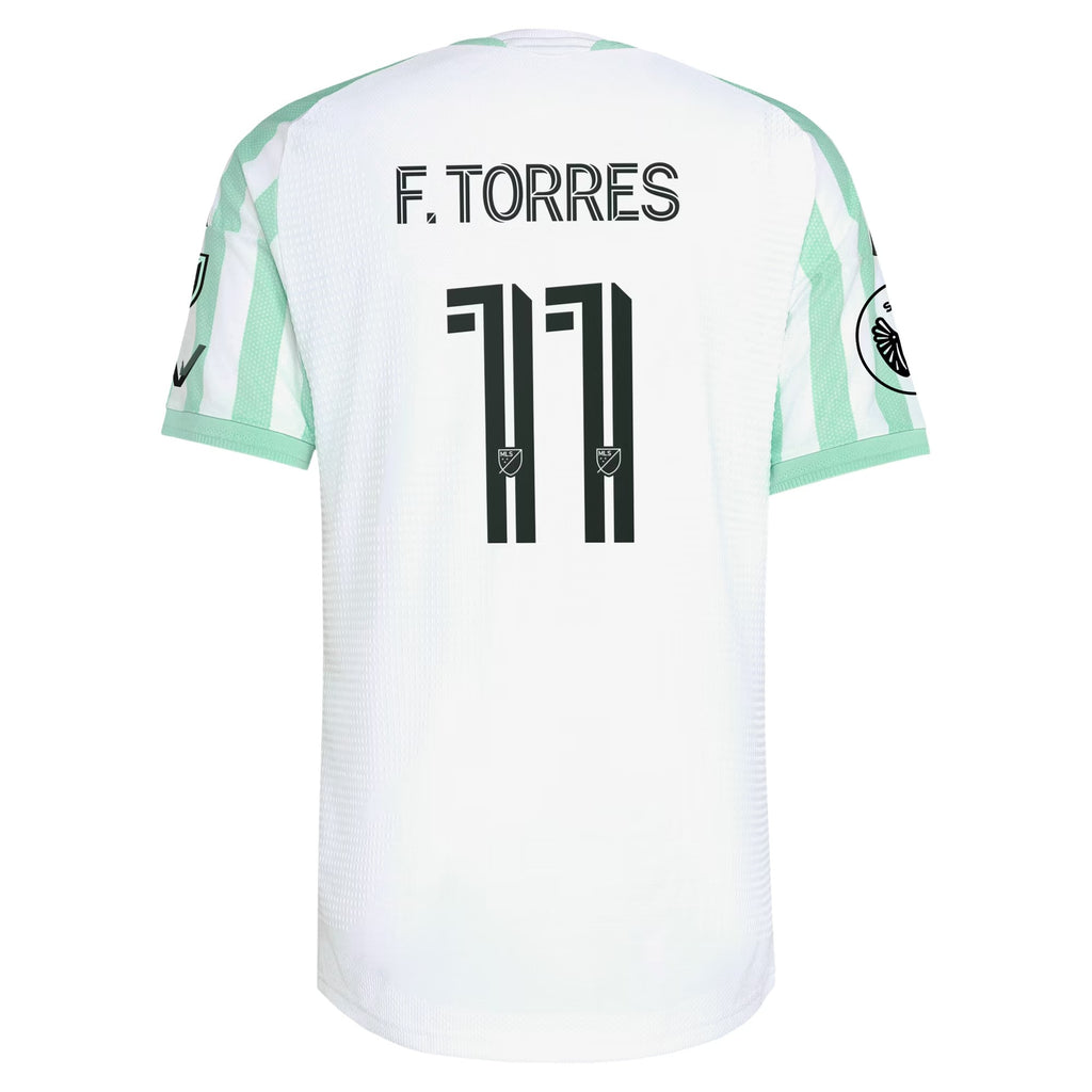 Facundo Torres Austin FC 2026 The Rooted Kit On-Field Patch Jersey - White