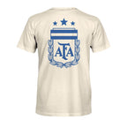 Argentina National Team Big Logo Heavyweight T-Shirt - Cream