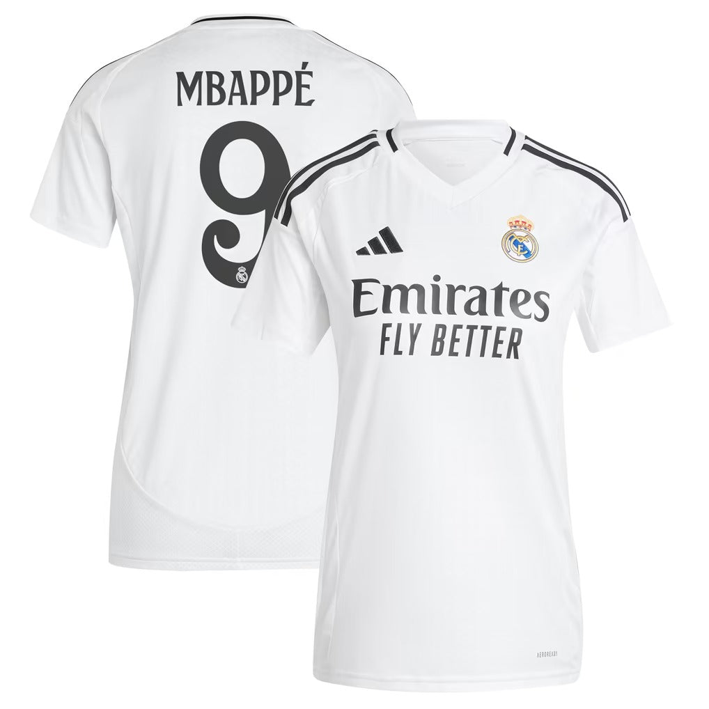 Kylian Mbappé Real Madrid Women's 2024/25 Home Player Jersey - White