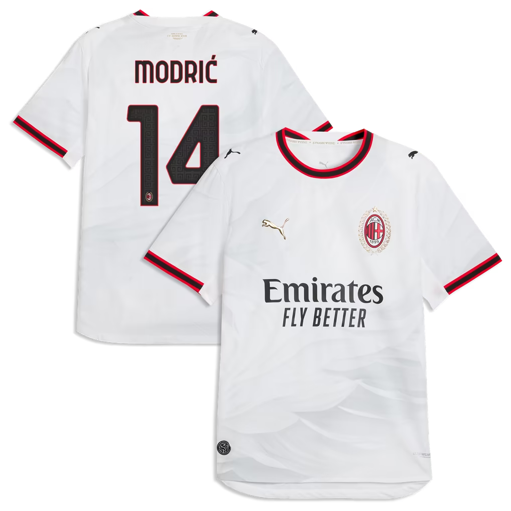 Luka Modrić AC Milan 2026/27 Away On-Field  Jersey - White