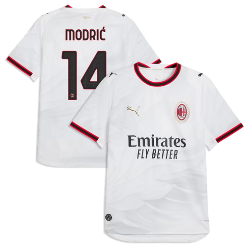 Luka Modrić AC Milan 2026/27 Away On-Field  Jersey - White