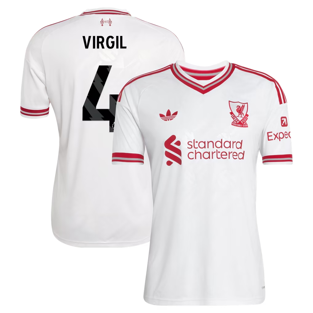Virgil van Dijk Liverpool  2026/27 Away  Jersey - White